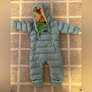 Patagonia Infant Snowsuit in Mint and Cream